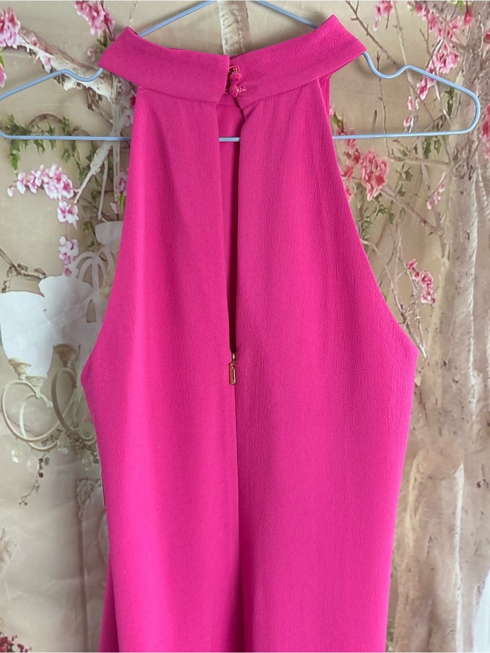 NEW Trina Turk Vibrant Hot Pink Halter Swing Mini Dress - Picture 6 of 9
